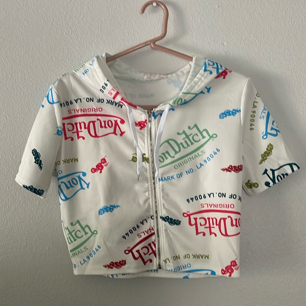 Von Dutch TEEN Multicolor Graphic Shorts and Top